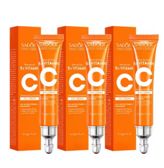 SADOER Vitamin C Eye Cream Anti Dark Circles Eyes Bags Remover Moisturizing Brightening Firming Skin Care Products for E